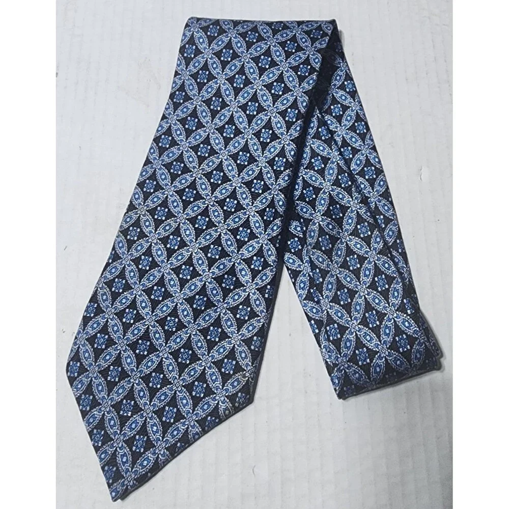 Bellini 100% Silk Geometric Print Men’s Necktie Size 57